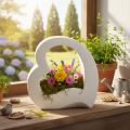 Hjerteformet dekoration til plantning og blomsterarrangementer, åbent design, moderne hjerteform, 19 cm | Floristik24.dk