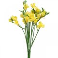 Floristik24 Fresiaer, kunstige blomster, fresiaer i bundt gul L64cm 6stk
