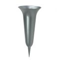 Grav vase sølv 40cm