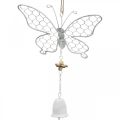 Floristik24 Forår dekoration, metal sommerfugle, påske, dekoration vedhæng sommerfugl 2stk