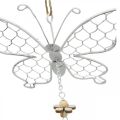 Floristik24 Forår dekoration, metal sommerfugle, påske, dekoration vedhæng sommerfugl 2stk