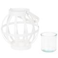 Havelanterne, metal og glas,
