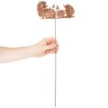 Havepæl med pindsvinmotiv, rustdekoration til sommer og efterår, 53 cm | Floristik24.dk