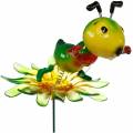 Floristik24 Garden Stake Cricket on the Flower Farverig 11cm