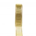 Floristik24 Gavebånd guldstriber 25mm 25m