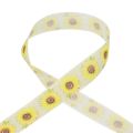 Floristik24 Gavebånd solsikker gult bånd 40mm 15m