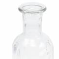 Floristik24 Dekorativ glasflaske med riller klar Ø7,5cm H19cm 6 stk