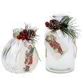 Floristik24 Glasflasker med julepynt 2 stk