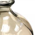 Floristik24 Glasvase rund brun glasdekorationsvase rustik Ø16,5cm H18cm