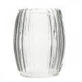 Floristik24 Glasvase med riller, klarglaslanterne H15cm Ø11,5cm