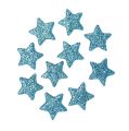 Floristik24 Glitter stjerne turkis 2,5 cm 100stk