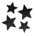 Floristik24 Glitter stjerner sort 4-5cm 40stk