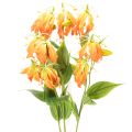 Floristik24 Kunstig Gloriosa orange blomst med lange stilke til vaser 80 cm 3 stk.
