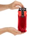 Gravlys rødt, låg sort, mindelys 4 dage 23 cm | Floristik24.dk