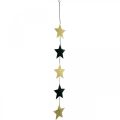 Floristik24 Julepynt stjernevedhæng guld sort 5 stjerner 78cm