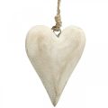 Floristik24 Hjerte af træ, dekorativt hjerte til ophæng, hjertedekoration H10cm 4stk
