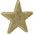 Floristik24 Julepynt stjernevedhæng gylden glitter 18,5cm 4stk