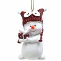 Floristik24 Juletræspynt snemand til at hænge 8cm 4stk