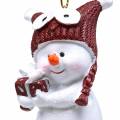 Floristik24 Juletræspynt snemand til at hænge 8cm 4stk