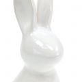 Floristik24 Dekorativ kanin hvid perlemor 15,5cm 2stk