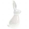 Floristik24 Dekorativ kanin hvid perlemor 15,5cm 2stk