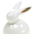 Floristik24 Påskefigur kanin hvidguld 8,5 cm 4stk