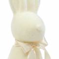 Floristik24 Bunny flocked creme hvid H49cm