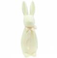 Floristik24 Bunny flocked creme hvid H49cm
