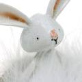 Floristik24 Påskehare i reden, foråret dekoration, dekoration kanin, påske dekoration, kanin figur hvid 4stk