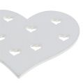 Floristik24 Heart Mix White 3,3 cm - 7cm 54p