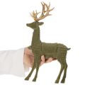 Dekorativ stående hjortefigur, besat med gevir, 31 cm | Floristik24.dk