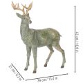 Hjortefigur, dekorativ, stående, detaljeret, 43 cm | Floristik24.dk