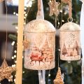 Klokke med julemotiv til ophængning, 26 cm | Floristik24.dk
