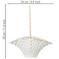 Bryllupsblomsterpigekurv 24 cm x 17 cm | Floristik24.dk