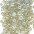 Floristik24 Bryllupsdekoration, dekorativ perlesnor, guirlande med perler, pyntetråd 2,5m 2stk.
