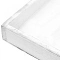Floristik24 Dekorativ bakke hvid firkantet træbakke shabby chic 24,5×24,5cm