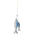 Floristik24 Fiske dekorative bøjler i træ fisk blå hvid 11,5/20 cm sæt af 2