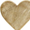 Floristik24 Træhjerte hjerte på pind deco hjerte træ natur 25,5cm H33cm