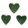 Floristik24 Træhjerter dekorative hjerter grønt blankt træ 4,5cm 8stk