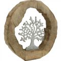 Floristik24 Deco skulptur træ i en træring borddekoration til at placere 22×21×4cm