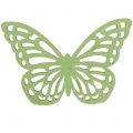 Floristik24 Træ sommerfugl grøn / hvid 5cm 36stk