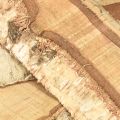 Træbakke med dekoration af birketræ, 25×10×2 cm, 4 stk. | Floristik24.dk
