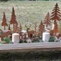 Floristik24 Træbakkeskov med dyr 35cm x 15cm