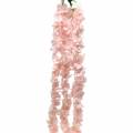 Floristik24 Dekorativ blomsterguirlande kunstig lys pink 135cm 5 tråde