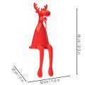 Dekorativ elgfigur, flokformet hyldeholder med sløjfe, 80 cm | Floristik24.dk