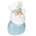 Floristik24 Kaptajnfigur, maritim dekoration med briller og hat, 16 cm