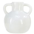 Floristik24 Keramik vase hvid vase med 2 hanke keramik Ø7cm H11,5cm