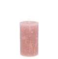 Floristik24 Candle old pink 60mm x 100mm farvet 8stk