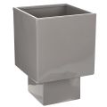 Floristik24 Grå kubeformet plantekasse med base til moderne dekoration, 22 cm