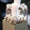 Grøn kubeformet plantekasse, 22 cm, med hævet fod | Floristik24.dk